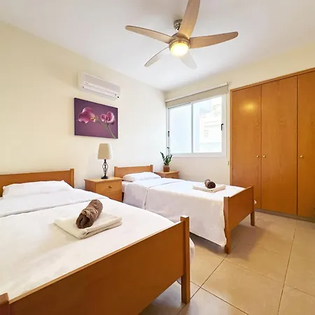 شقة Oasis 2bdr Kapparis With Pool - 2 Min From Beach *